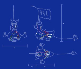 Electrical duck drawing
